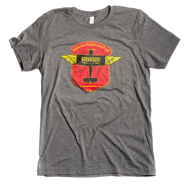 "Death Flies Faster" Mens T (Deep Heather)